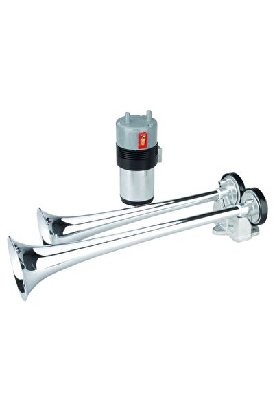 akusan Claxon (electro-pneumatice, 12v, 300-350mm, cu Compresor; Dublu)