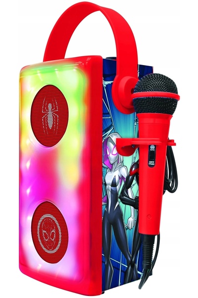 LEXIBOOK Boxă portabilă Spider-Man LED BTP185SPZ KARAOKE cu microfon