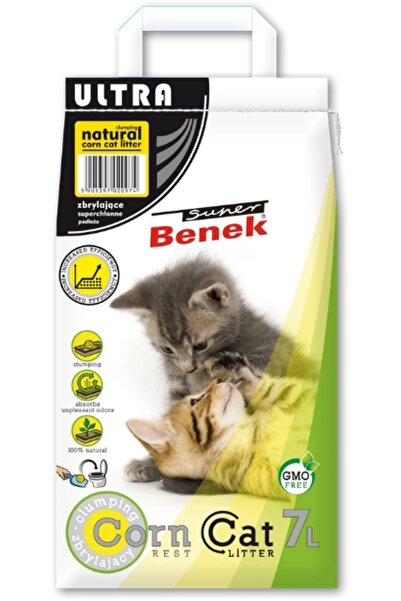 NO BRAND Hrana pentru pisici SUPER BENEK Corn Cat Ultra Natural 7 L
