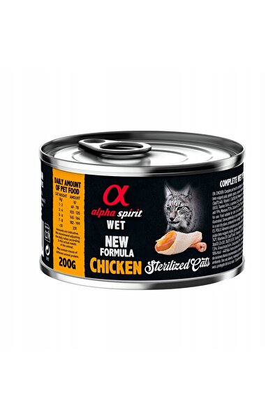 NO BRAND Hrana pentru pisici ALPHA SPIRIT Pisici Sterilizate Pui 200 g
