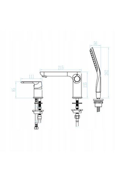 Kuchinox Baterie de baie aparentă Dima BQD 013D Crom