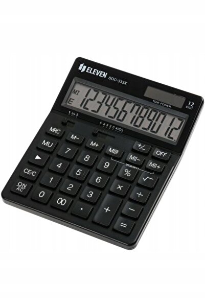 NO BRAND Calculator ELEVEN SDC333XBK Alimentare cu baterie si solara, 3 memorii