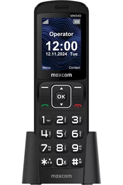 MAXCOM Telefon de birou MM34D 4G, culoare neagra