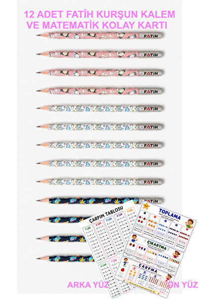 Fatih 1 2 Pieces of Pencil and Math Easy Card