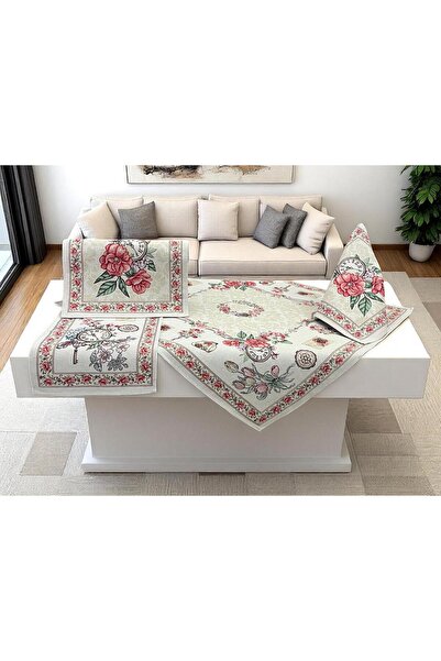Linea Home ΣΕΤ 5ΤΜΧ ΚΑΡΕ ΣΤΟΦΑ ΔΑΜΑΣΚΟ ΙΣΠΑΝΙΑΣ RETRO ΤΕΜΑΧΙΩΝ LH2024028