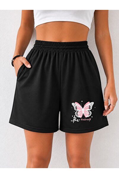 ZAVIXO Women's 100% Cotton Daily Use Butterfly Printed Shorts with Pockets
