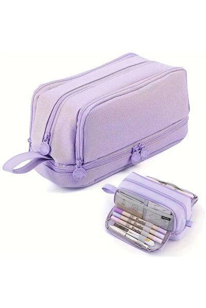 Cross Double-Zip Insulated Pencil Case: High Capacity, Stylish, and Durable V...