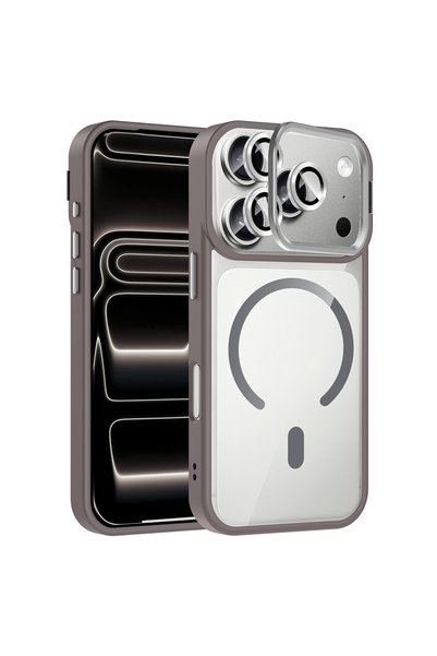 VARDAR AKSESUAR حافظة آيفون 17 برو ماكس مع حامل للكاميرا، تدعم MagSafe، وجه خ...