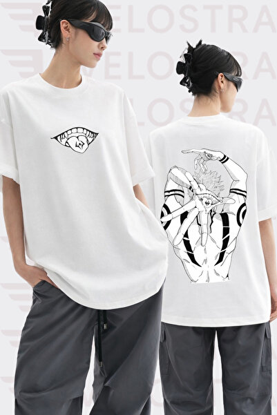 Velostra Unisex Jujutsu Kaisen Sukuna Anime Printed Oversize Crew Neck Cotton...