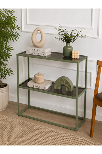 Home Pırlanta Yeşil Kahve Köşesi Modern Konsol 80 cm