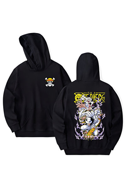 STİL-X One Piece Printed Cotton Long Sleeve 3 Thread Hooded Sweatshirt