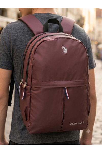 U.S. Polo Assn. حقيبة ظهر مدرسية للجنسين، حقيبة سفر يومية PLCAN26161-162-163-164
