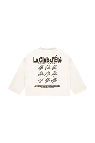 lethestudios Le Club d'Ete Baskılı Uzun Kollu Basic T-Shirt