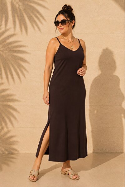 FOR ESRA BIG TREND Women's Plus Size Front Back V Neck Adjustable Strap Two S...