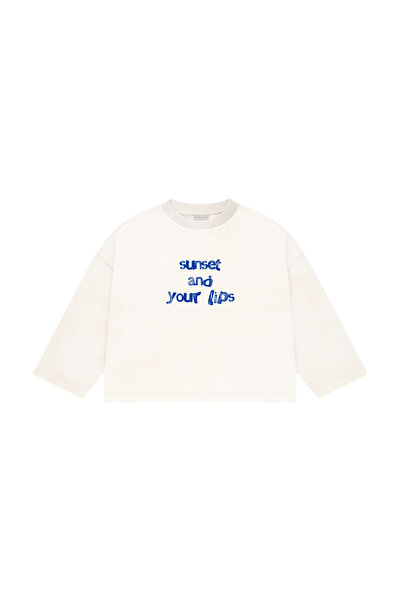 lethestudios Sunset Baskılı Uzun Kollu Basic T-Shirt