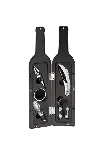 Ayawaska Set accesorii vin cu cutie de depozitare in forma de sticla, 5 piese...