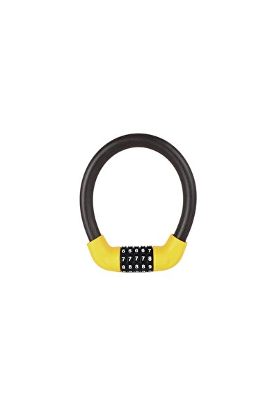OEM Anti-theft padlock with 5-digit code for securing it, yellow 112x120