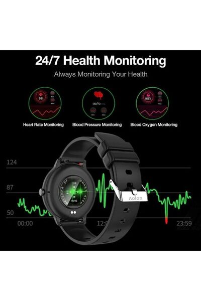 AOLON GTR Mini Smartwatch Black with 1.39-Inch IPS HD Display, Bluetooth Call...