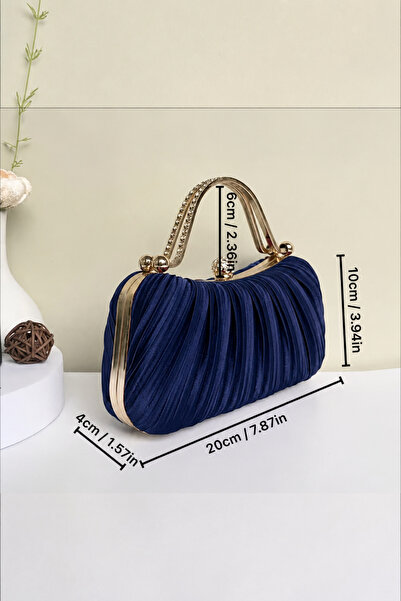 Famels Satin New Model Battery-Operated Evening Dress Bag with Zircon Stones,...