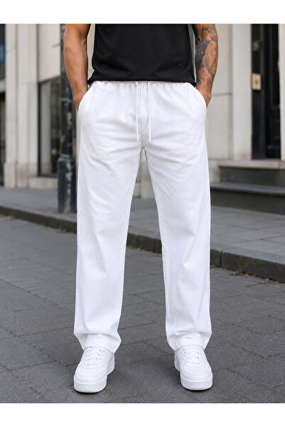 by fiyaka fashion ERKEK PAMUK KETEN PREMİUM KALİTE BAGGY PANTOLON (İÇ GÖSTERM...