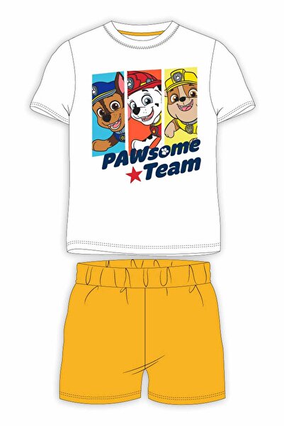PAW PATROL Λευκές καλοκαιρινές πυτζάμες 3-8 ετών για ύπνο ή παιχνίδι 98% Βαμβ...