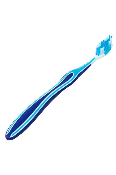OEM Periuță de dinți albastră cu peri moi și mâner ergonomic