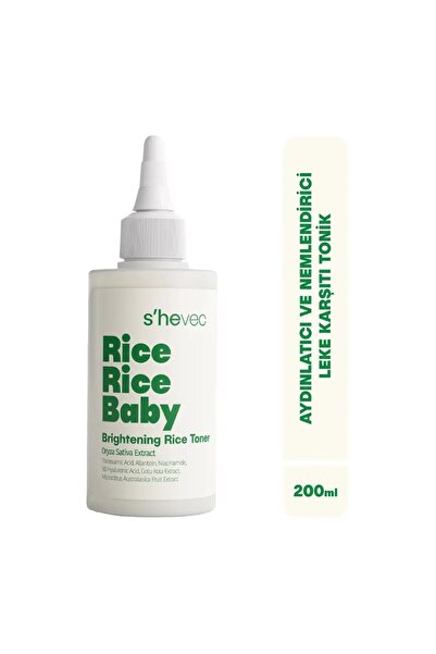 She Vec Rice Rice Baby Aydınlatıcı ve Nemlendirici Leke Karşıtı Tonik 200 ml