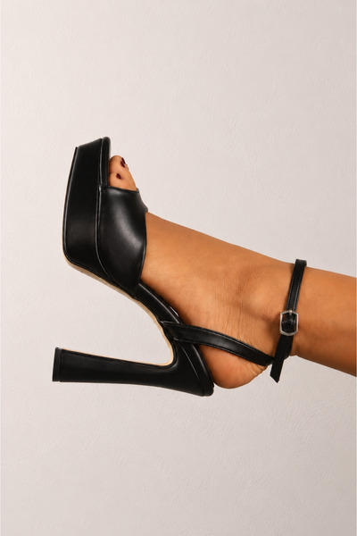 UYEGE Pantofi de seară pentru femei Maria Mirror Skin Black cu platformă înaltă