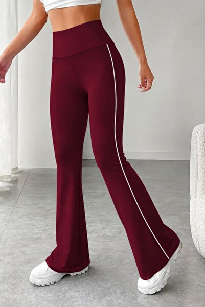Viyamo New Season Women's High Waist Side Stripe Detailed Long Wide Leg Diver...