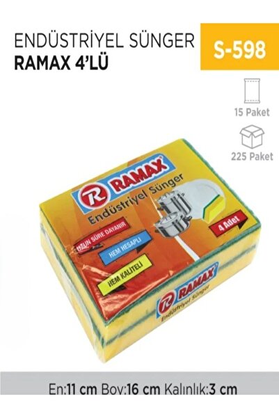 Generic Brand إسفنجة صناعية راماكس 4 قطع
