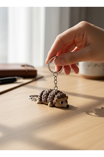 Pazarois Hedgehog Figured Movable Keychain