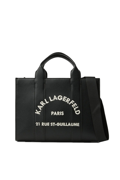 Karl Lagerfeld Γυναικεία K/Rsg Tote Τσάντα Μαύρη B1W30041-101 Black White
