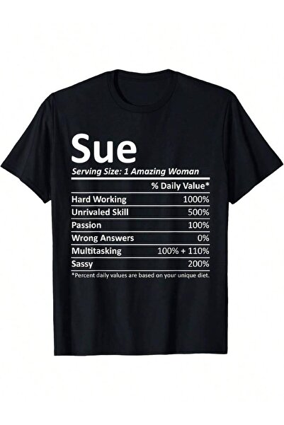01THEONE T-Shirt Adults - Diet Facts Sassy Character Food Labels, Black White...