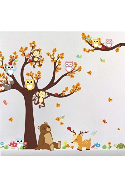 Generic Creative Cartoon Family Owls On The Brown Tree Wall Decals Removable ...