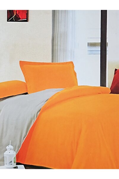 MILANO COLLECTION Set lenjerie de pat dublu Finet 4 piese MC-5185 Portocaliu/Gri