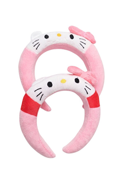 Hello Kitty عبوة من قطعتين من عصابات الرأس أطفال وبنات قطيفة ناعم بتصميم هيلو...