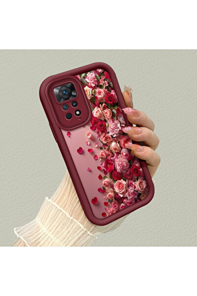 SLIMFELT Redmi Note 11 Pro 4G/5G Uyumlu Yüksek Kaliteli Çiçek Desenli, Düşmey...