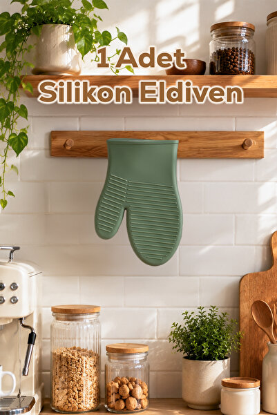 Porsima 33003 Silikon Fırın Eldiveni Isı Yalıtımlı Mikrodalga Fırın Tencere T...