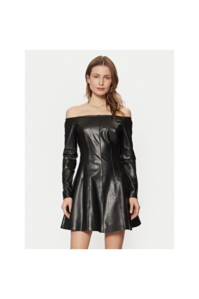 Guess Γυναικείο Φόρεμα Δερματίνη W5RK43K8S30 Μαύρο