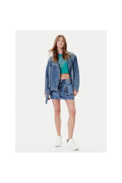 Guess Fustă de blugi pentru femei W5YD0LD5R01 Albastru