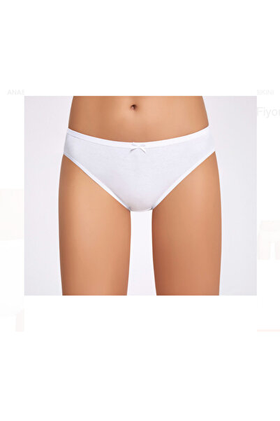 İlke Women'S, Bowknot, Ribbed, 12-Pack Panties