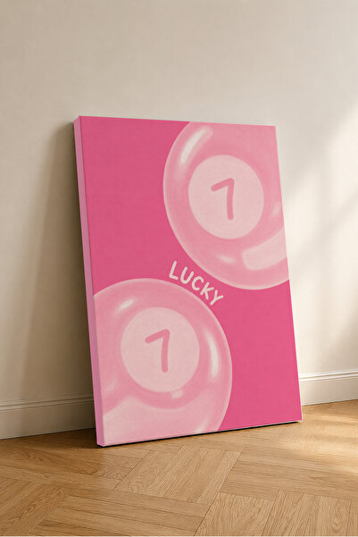 Esoria 3'lü Lucky You Pembe Kanvas Tablo Seti, Canvas Tablo