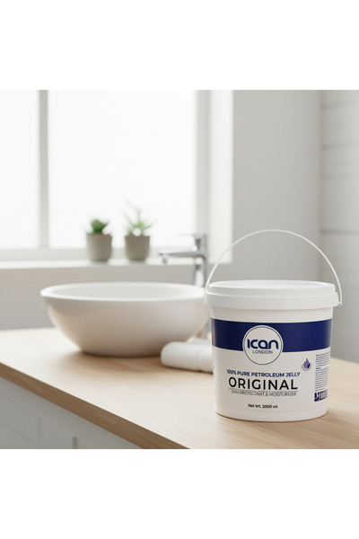 Ican London 100% Pure Original Petroleum Jelly 2000g (2kg) – Intensive Moisturising Skin Protectant for Dry, Cracked & Rough Skin