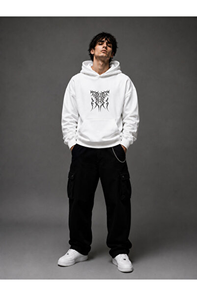 COMANCHERO Unisex Shadow Coat of Arms Printed Winter Hooded Sweatshirt