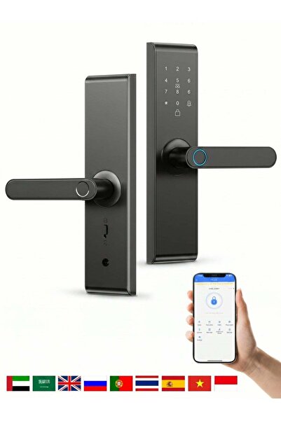 Generic SageLiving Black WiFi Smart Door Lock with 5050 Mortise – Fingerprint...