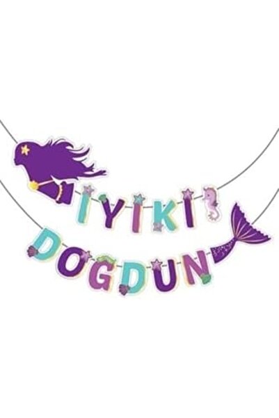 Yıldızan Mermaid 3D Banner M16 366376