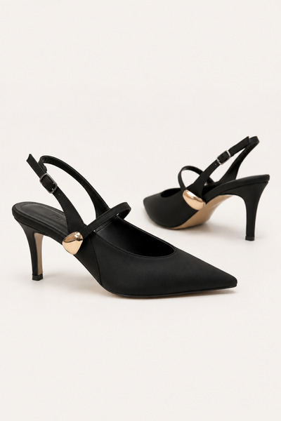 Women Lay-z Women's Comfortable Fit Black Ankle Strap Stylish Stiletto
