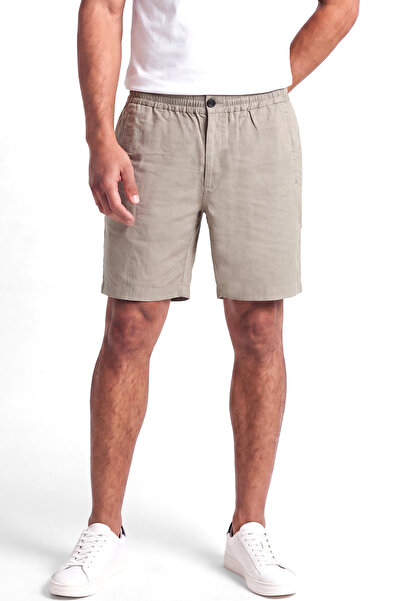 Emporio Armani Men's Regular Fit Cotton Beige Shorts & Bermuda Shorts