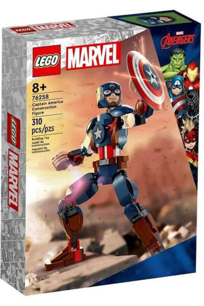 LEGO Marvel Avengers - Figurină de construcție Captain America pentru vârstel...