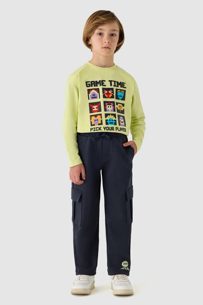 NBT JEANS بنطال رياضي أنثراسايت للأولاد